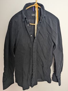 Mexx Men's Dark Gray Lightweight Button Shirt